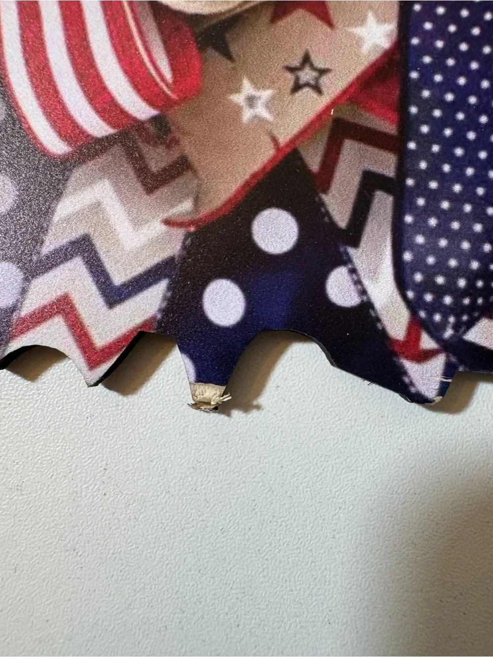 Patriotic Star Ribbon Wall Hanging - Red, White & Blue Holiday Decor